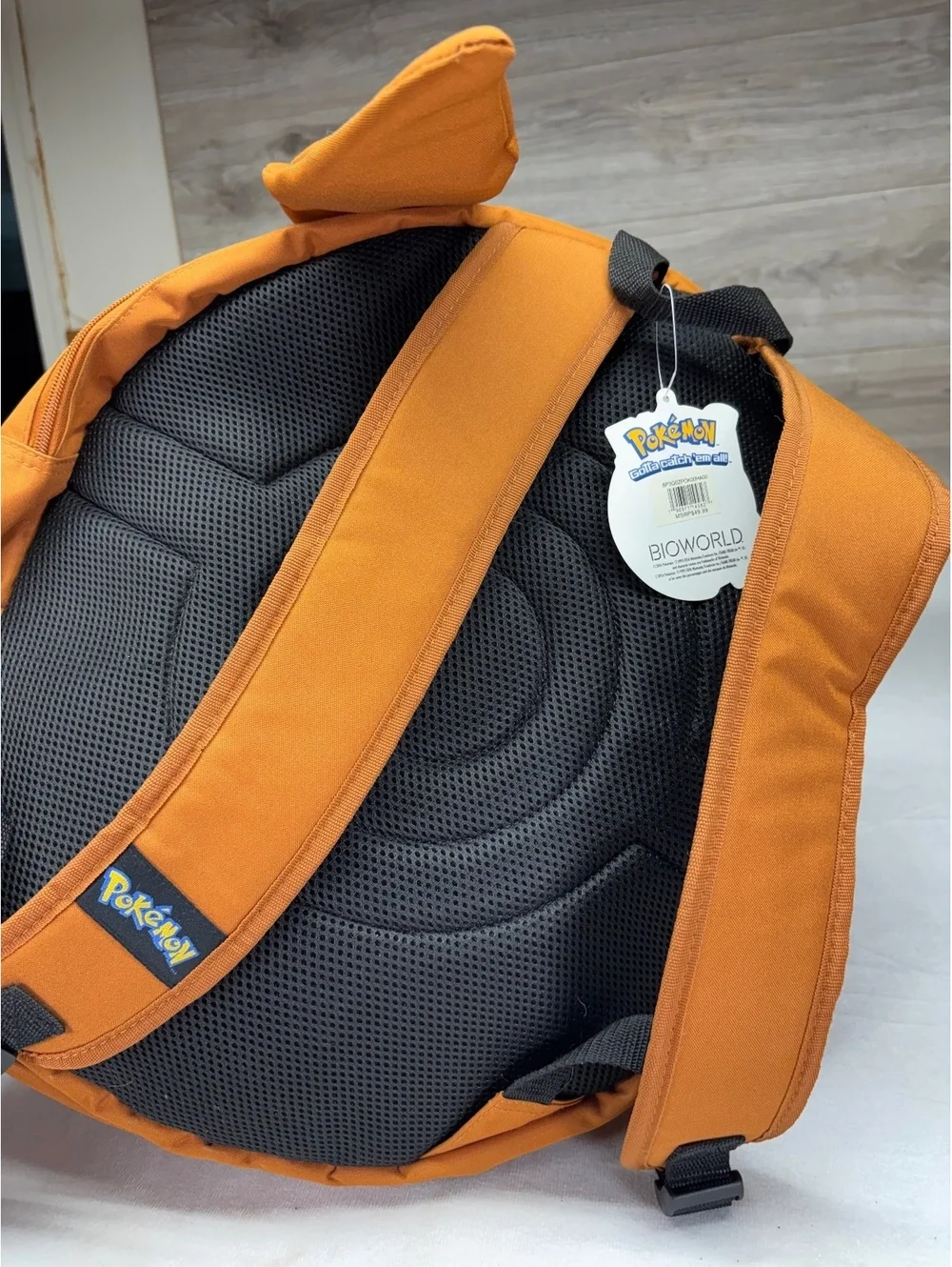 Bioworld Pokemon Eevee 3D Backpack Padded Straps New with Tags Pokeball Zipper